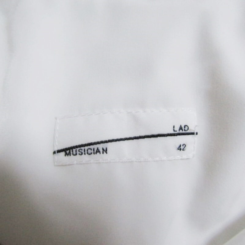 LAD MUSICIAN ラッドミュージシャン 半袖シャツ 2318-104 DECHINE BIG S/S SHIRT ホワイト 白 42 27105546_画像6