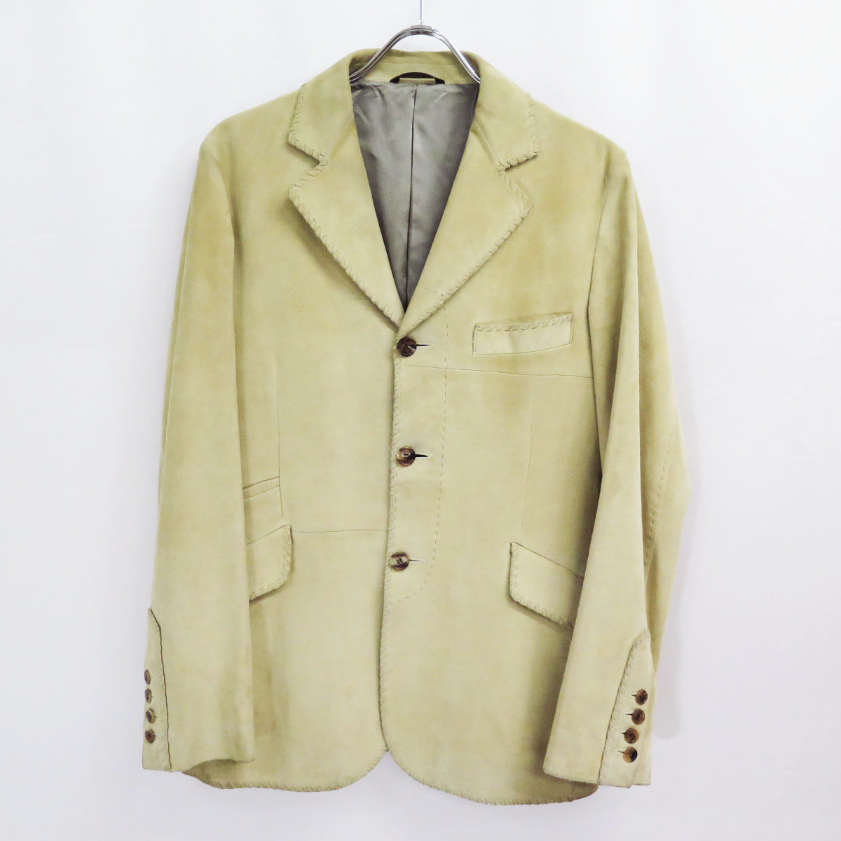 Paul Smith LONDON SUEDE LEAHER BLAZER JACKET CAMEL ポールスミス ロンドン スウェード レザー テーラード ジャケット スエード_画像1