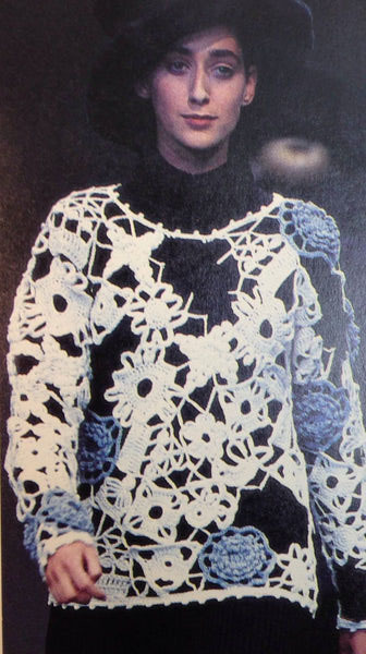 1990 YOHJI YAMAMOTO FLORAL CROCHET KNIT SWEATER VINTAGE ヨウジヤマモト フローラル クロシェ ニットビンテージ かぎ編み_画像8