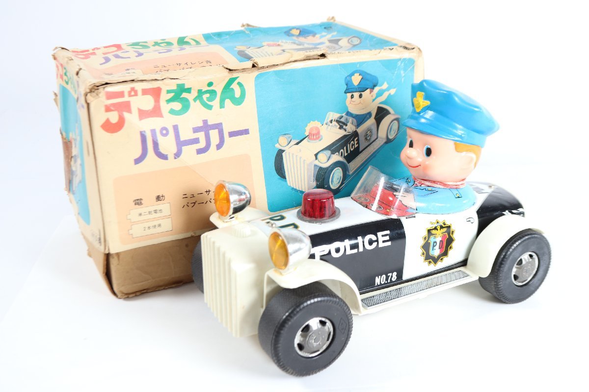 増田屋 デコちゃんパトカー POLICE パトカー ブリキ おもちゃ 玩具 レトロ 1340-AS_画像1