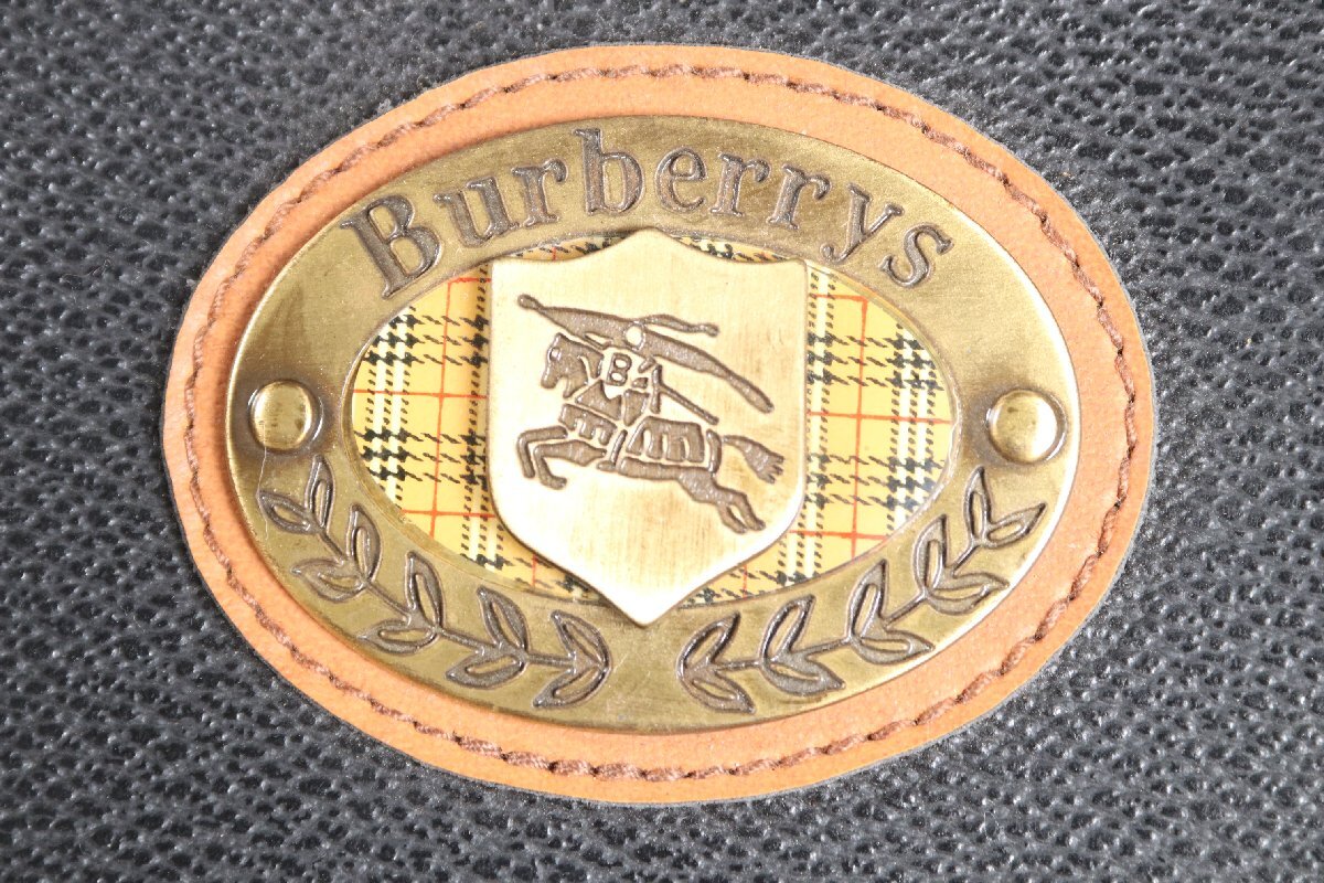 Burberrys バーバリーズ シャドーホース ブラック ブラウン系 ボストンバッグ ハンドバッグ 手持ち 鞄 1591-MS_画像8