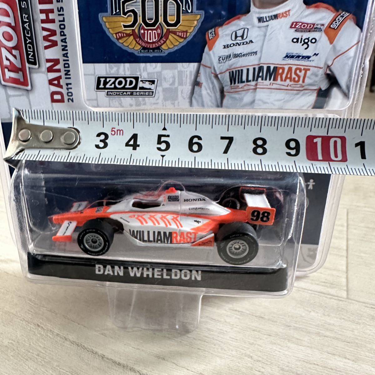 【A0291-8】未開封 『1/64 IZOD #98 グリーンライト DAN WHELDON 2011 インディカー・シリーズ 500 CHAMPION』ミニカー レーシングカー_画像10