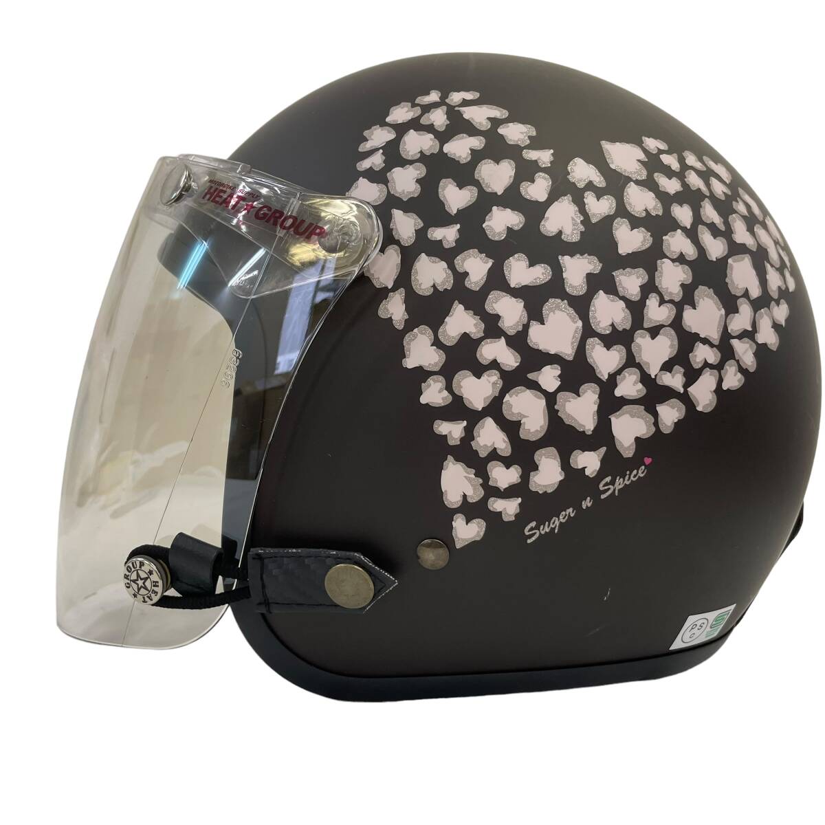 【美品】 OGK KABUTO KL-mini ジェットヘルメット 黒系 ブラック系 54-55㎝ 6990-100_画像4