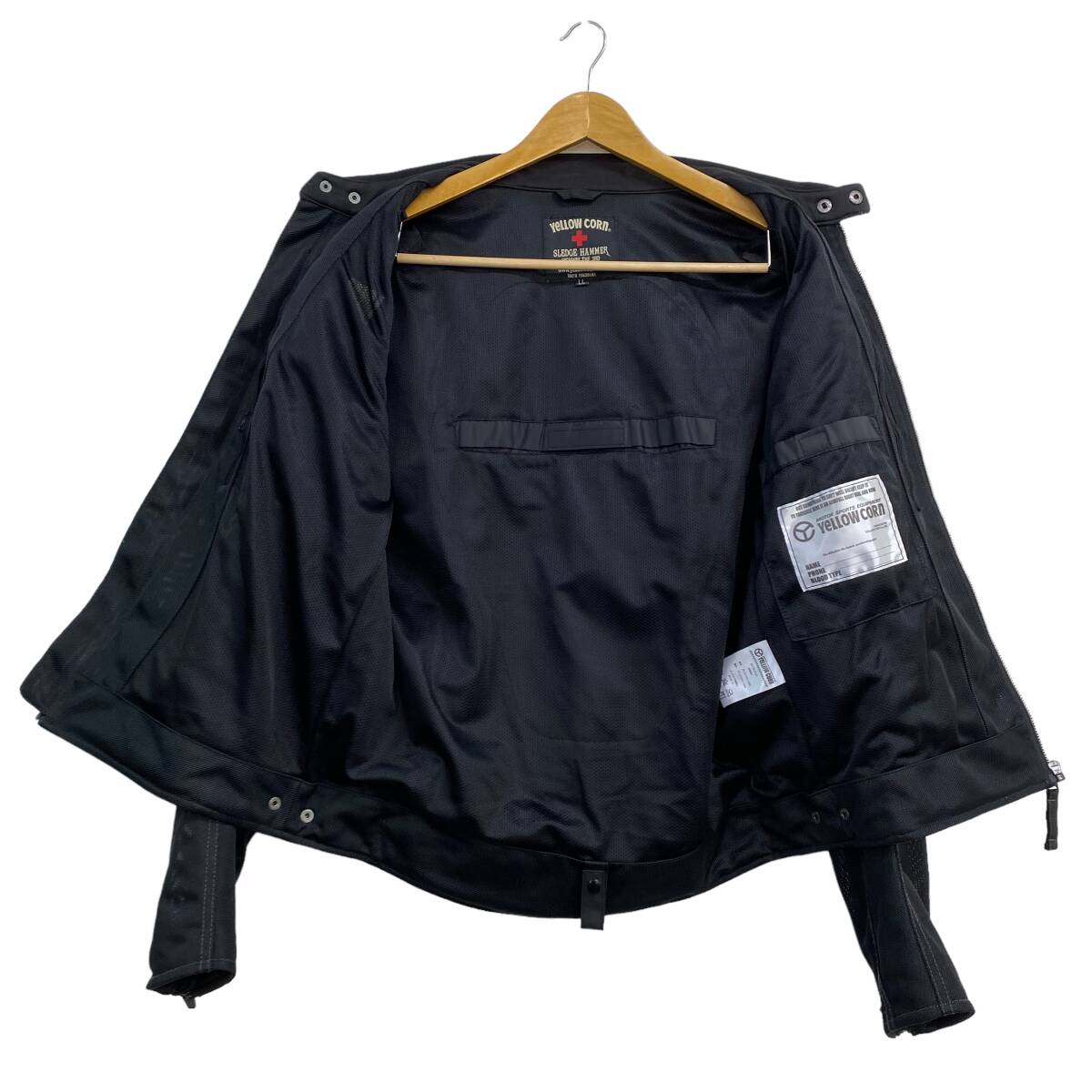 【美品】 YELLOW CORN イエローコーン メッシュジャケット YB-2121 黒系 ブラック系 LLサイズ　7155-80_画像3