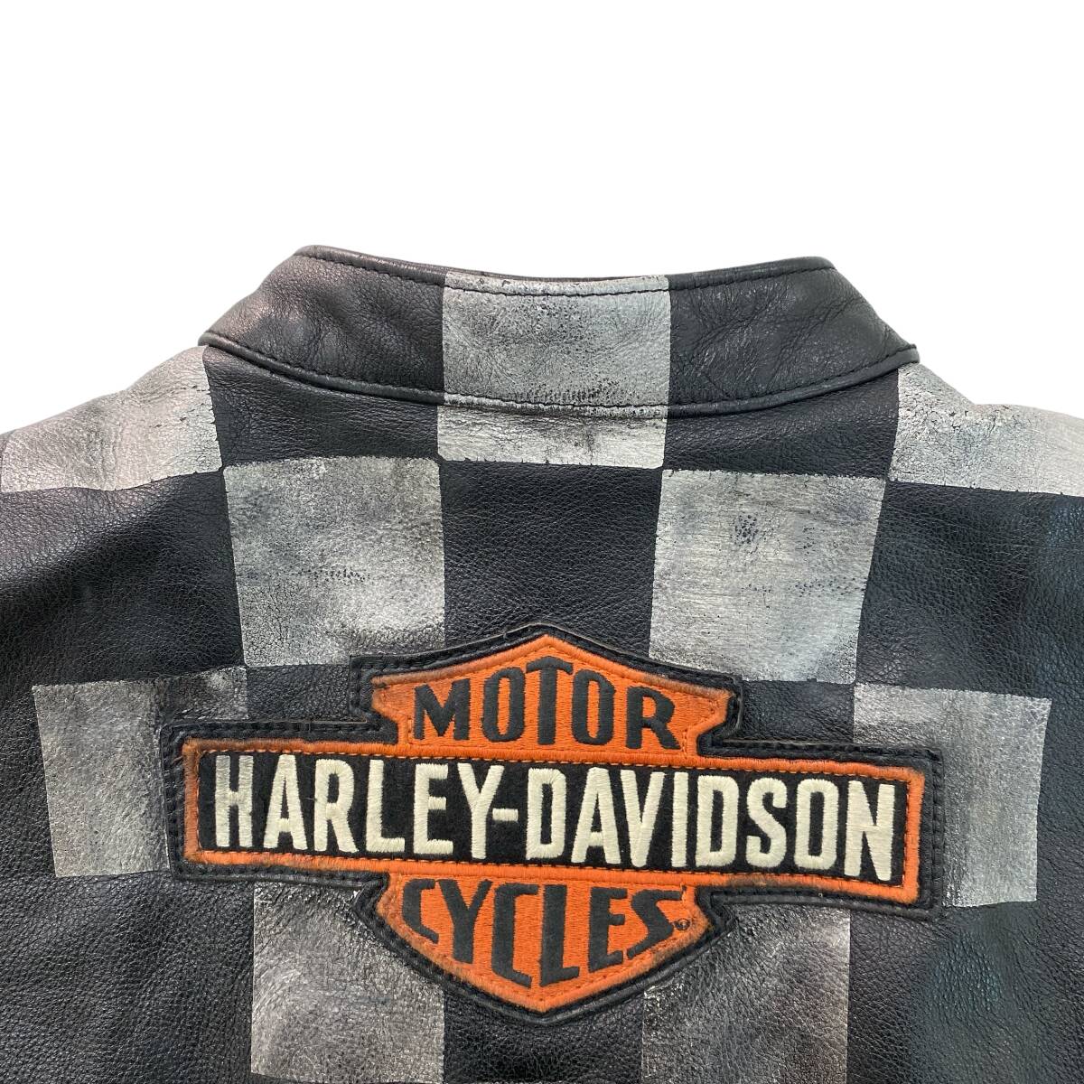 【即決】Harley Davidson ハーレーダビッドソン Vintage race-lnspired leather Jacket 97003-20VM レザージャケット Sサイズ 7207-80_画像8