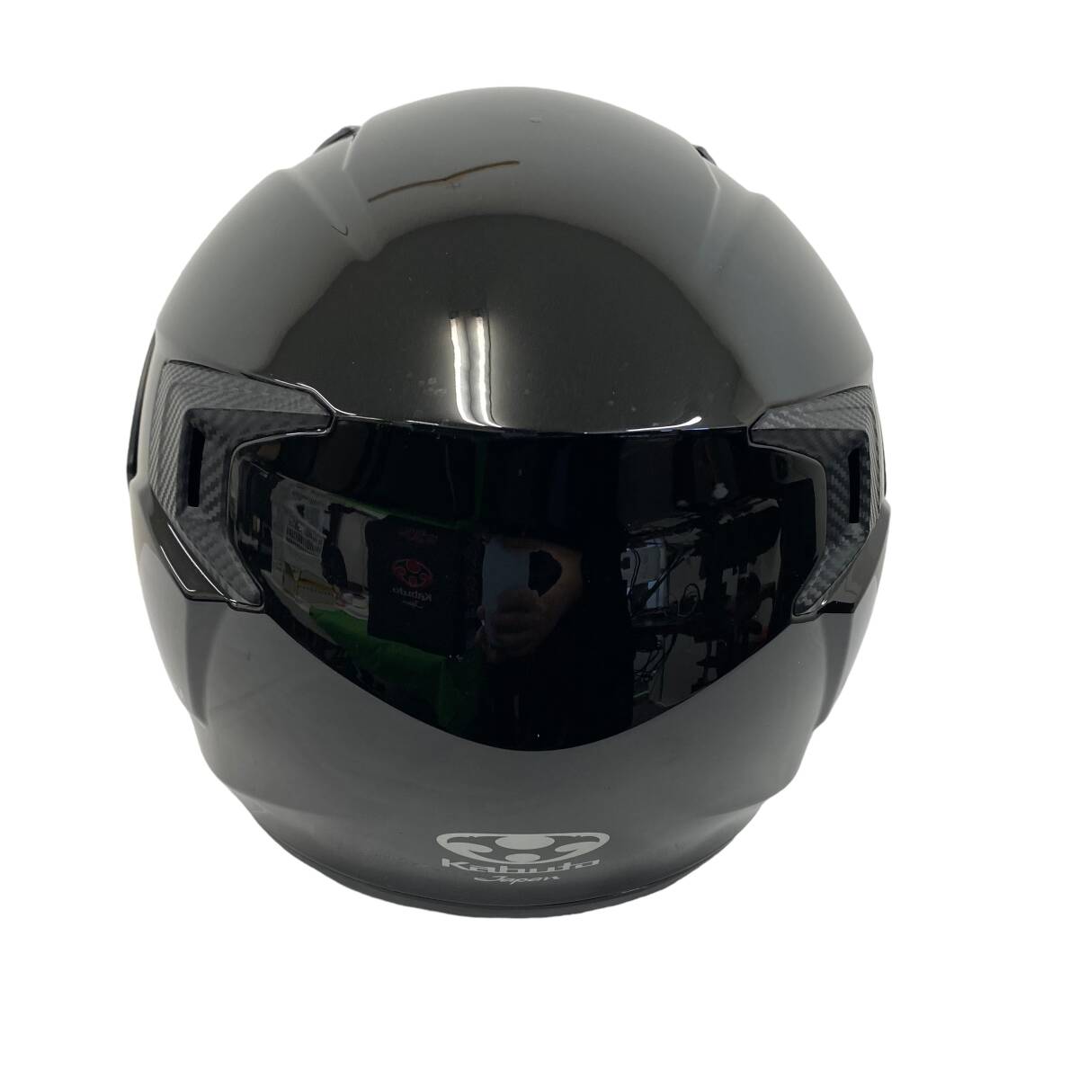 【美品】 OGK KABUTO オージーケー RYUKI リュウキ システムヘルメット ブラック系 黒系 Lサイズ 7994-120の画像6