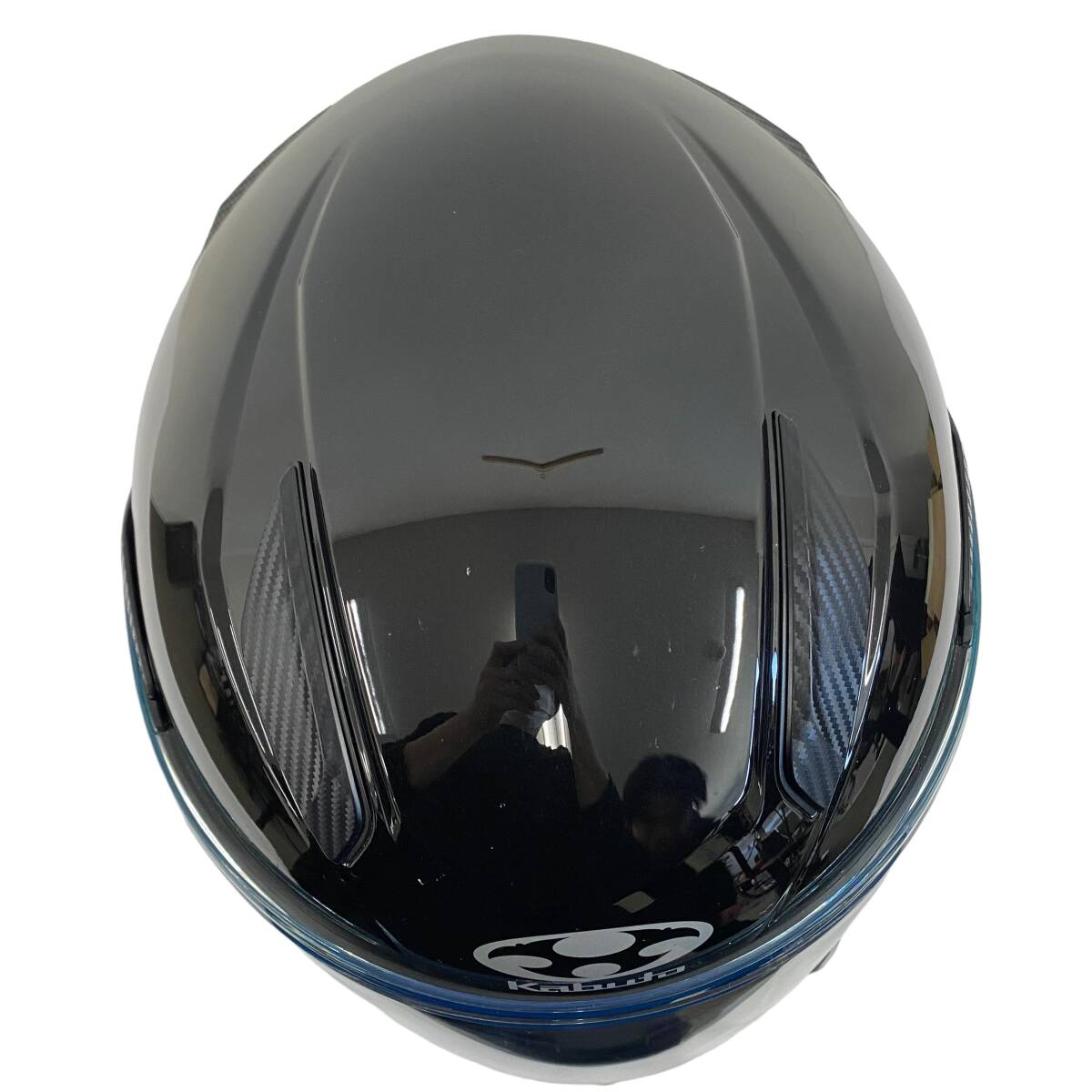 【美品】 OGK KABUTO オージーケー RYUKI リュウキ システムヘルメット ブラック系 黒系 Lサイズ 7994-120の画像3