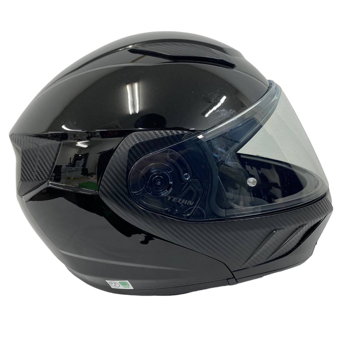 【美品】 OGK KABUTO オージーケー RYUKI リュウキ システムヘルメット ブラック系 黒系 Lサイズ 7994-120の画像5