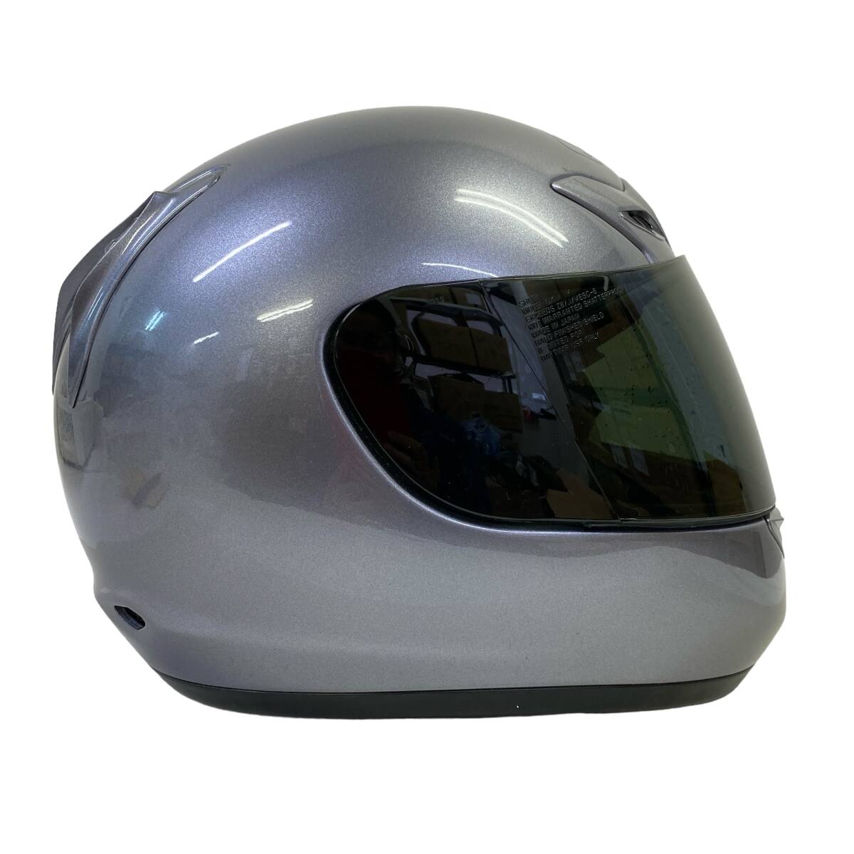 【訳あり】 SHOEI ショウエイ Z-9 フルフェイスヘルメット Lサイズ シルバー系 ※スモークシールド付き 7656-100の画像5