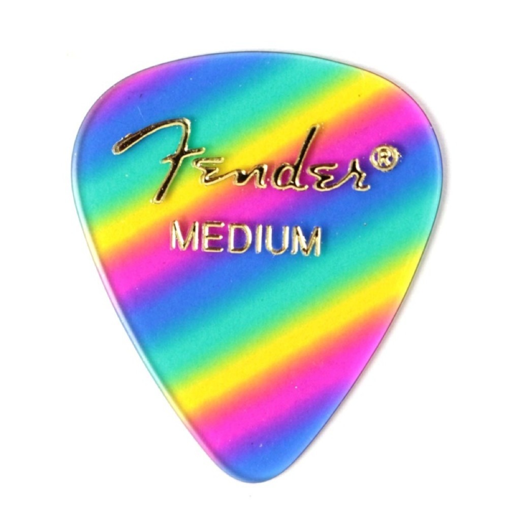  крыло гитара pick 12 шт. комплект medium 351 Shape Premium Picks Medium Rainbow Fender