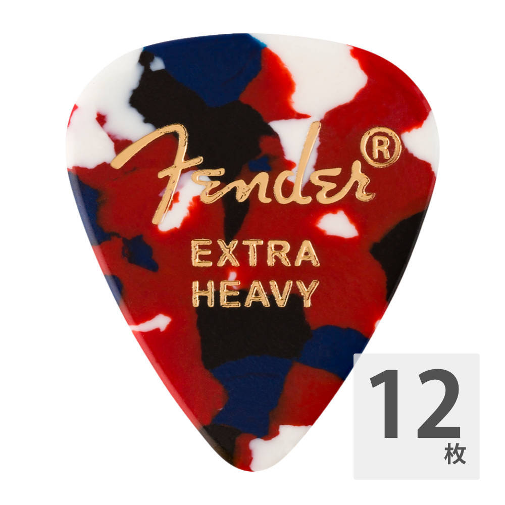 フェンダー ギターピック 12枚 セット エクストラヘビー 351 Shape Premium Picks Extra Heavy Confetti Fender_画像1