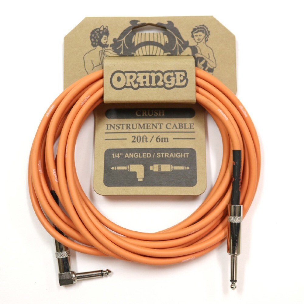 ORANGE CRUSH Instrument Cable 20ft 6m 1/4 Angled Straight CA037 ギターケーブル ギターシールドの画像1