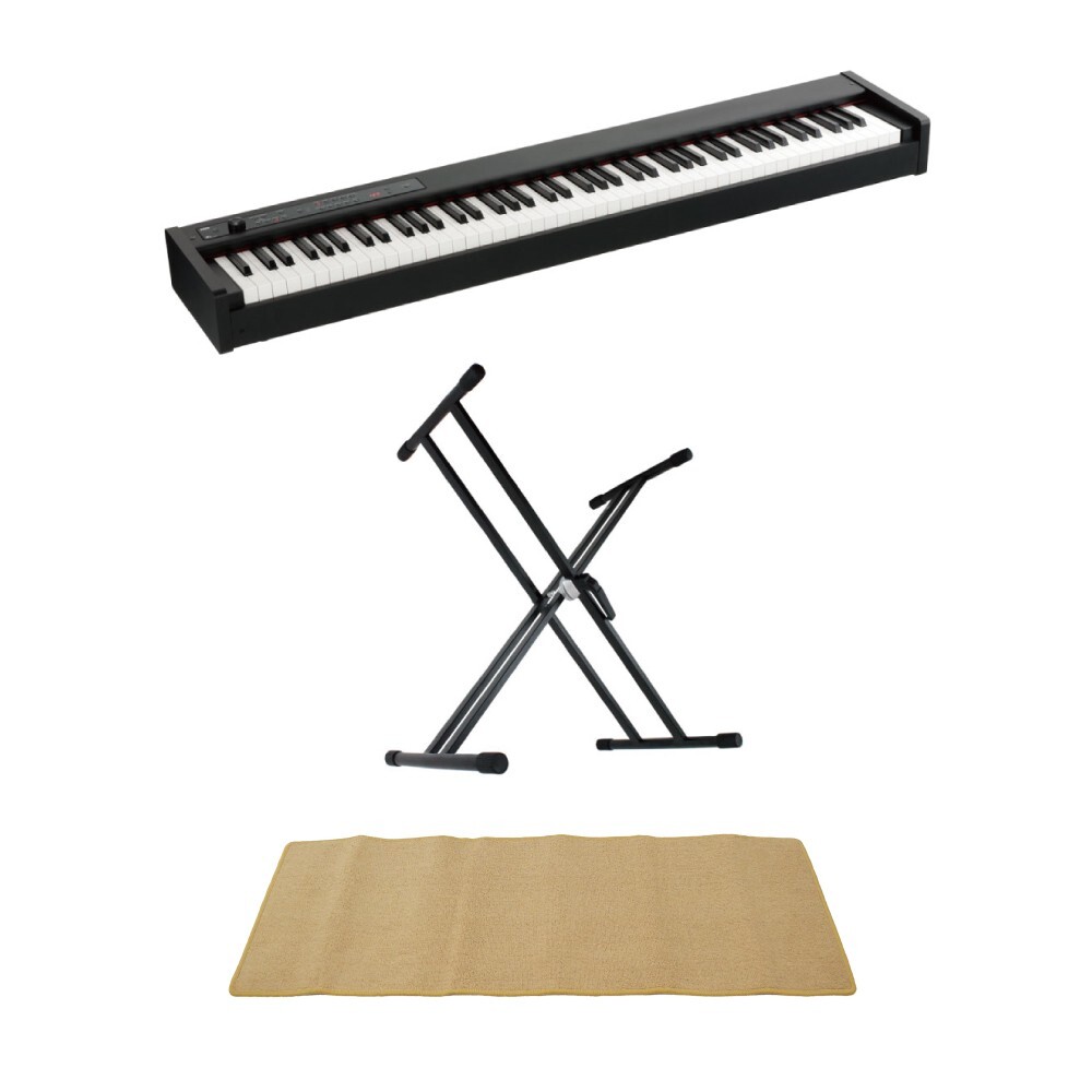 コルグ KORG D1 DIGITAL PIANO 電子ピアノ X型スタンド ピアノマット(クリーム)付きセット