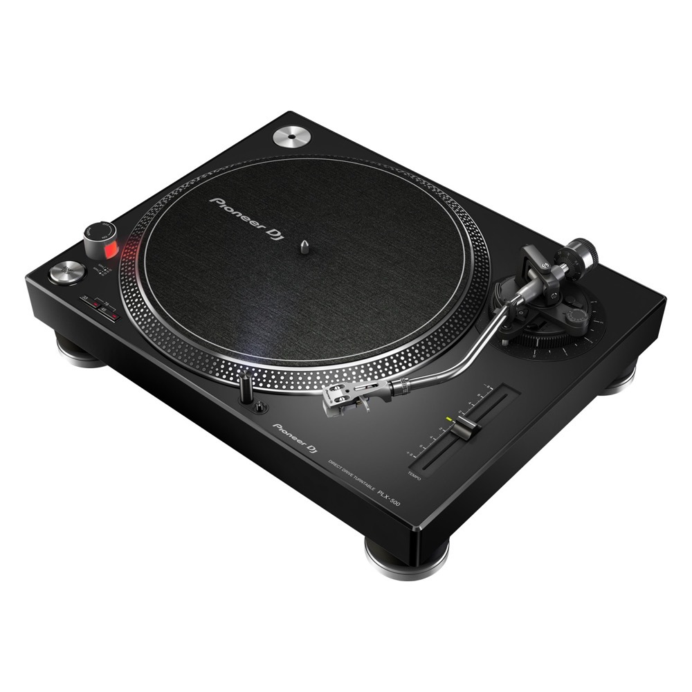 Pioneer DJ PLX-500-K Black ターンテーブル レコードプレーヤー リスニングセット Pioneer DJ DM-40D アイソレーションパッド付きセット_画像2