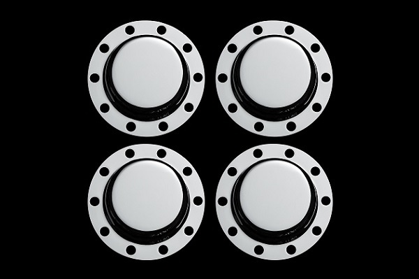 07&17 Profia for # new goods = large 19.5 plating rear hub cap 4 axis low floor for 2 diff drive + drive 4 pieces set deco truck :PRO-72:19.5-D