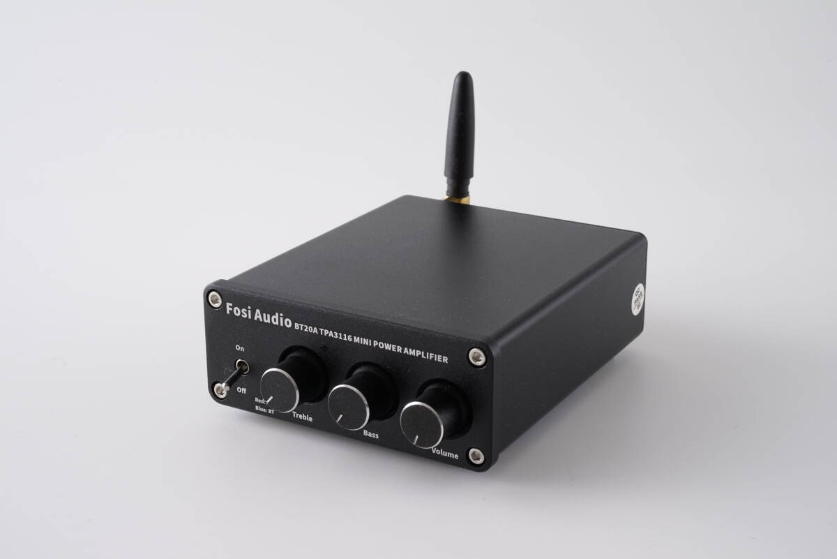 Fosi Audio BT20A Bluetooth 5.0 パワーアンプ 2.0CH ステレオ100W*2 TPA3116 レシーバー 2チャンネル ミニ Hi-Fi クラスDの画像2