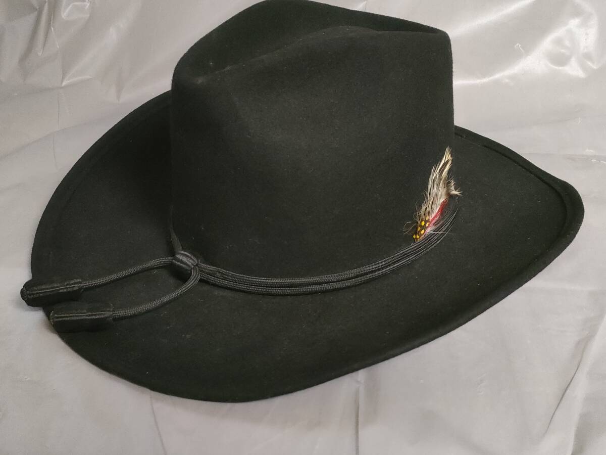 カウボーイハット ウール EDDY HAT DESIGNED by Chris Eddy サイズ7 3/8 59 Made in USA 1929_画像1