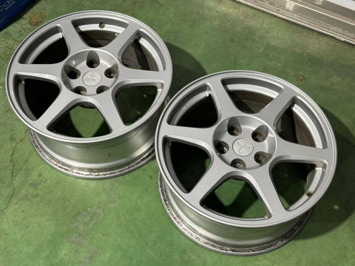 【美品】17×8J+38 エンケイ CT9A 三菱 純正 ホイールの画像1