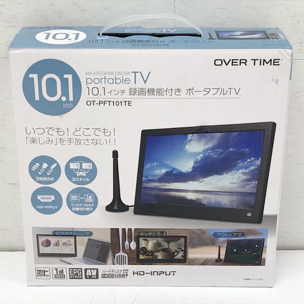 C5144YO ◆0320_1【美品】ポータブルテレビ 10.1インチ OVER　TIME OT-PFT101TE 録画機能付き家電 AV機器 映像機器_画像3