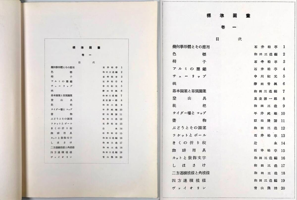 帝國書院「標準圖画(巻一)」（和田三造・石井柏亭 共編/昭和8年/1933年/中学図画教科書/レトロ/JUNK）_画像3