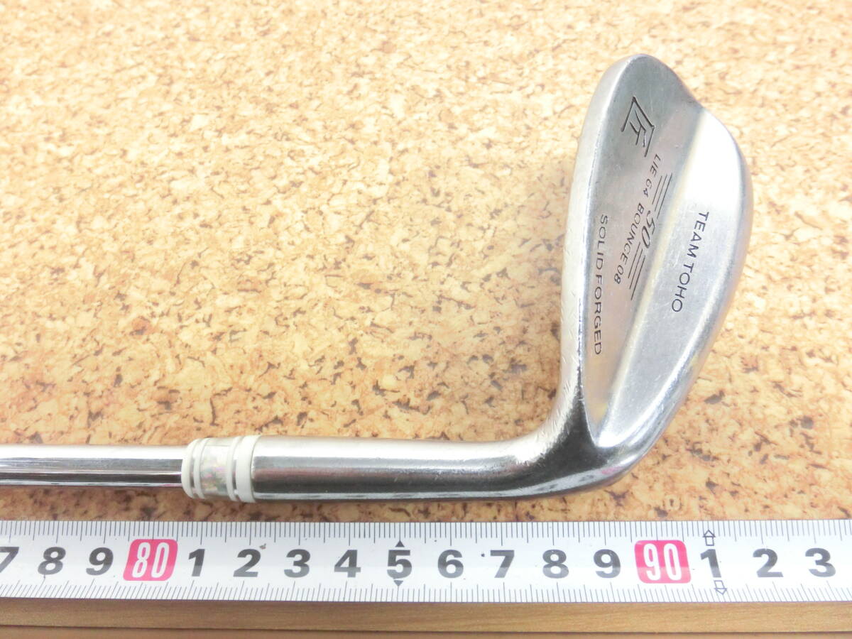 ♪TEAM TOHO 東邦ゴルフ 匠 LIE 64 BOUNCE 08 SOLID FORGED ウェッジ 50° 純正スチールシャフト NS PRO C1-110 D16K2 FLEX-? 中古♪F2557_画像5