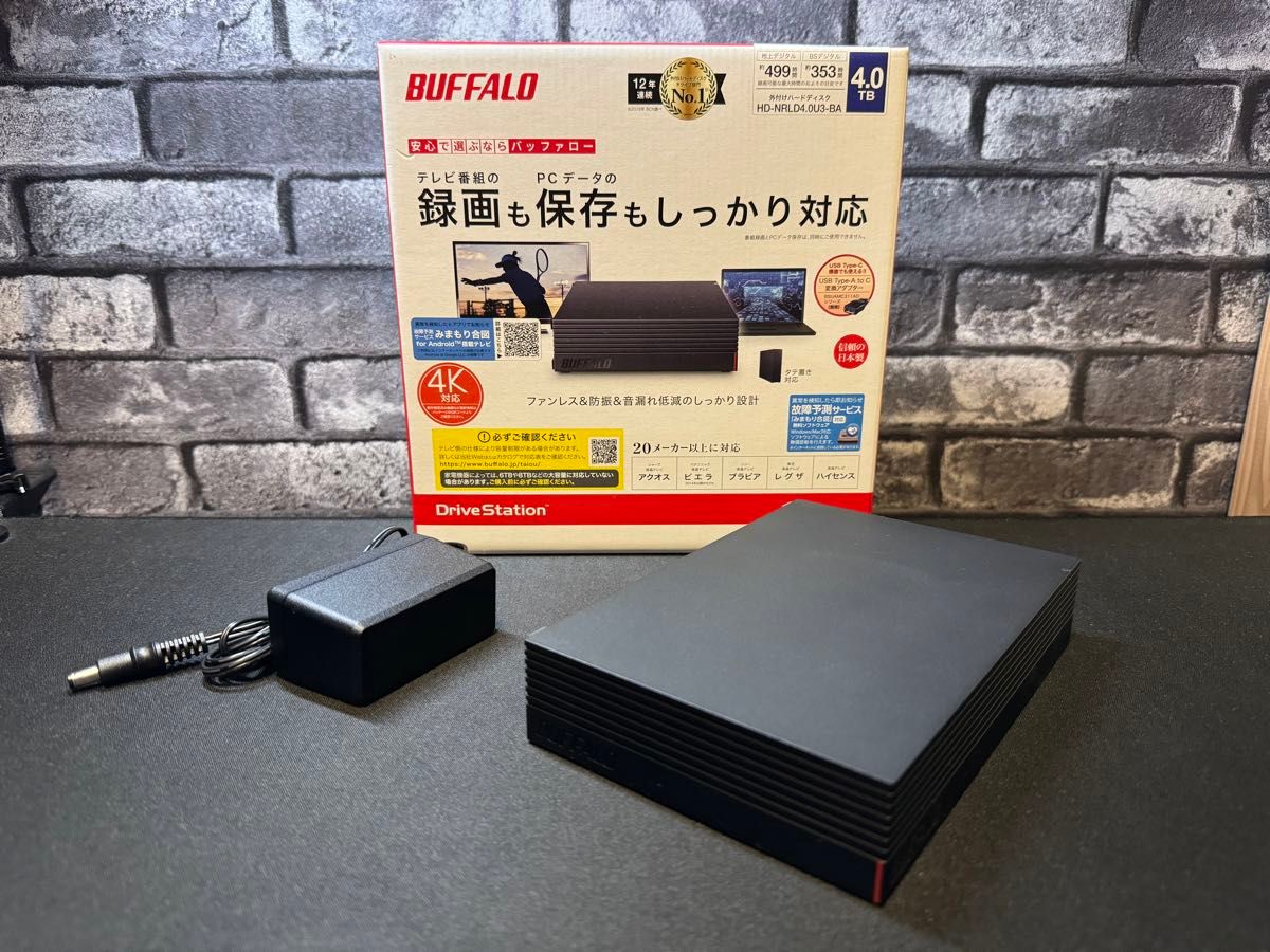 BUFFALO 外付けHDD 4TB「HD-NRLD4.0U3-BA」