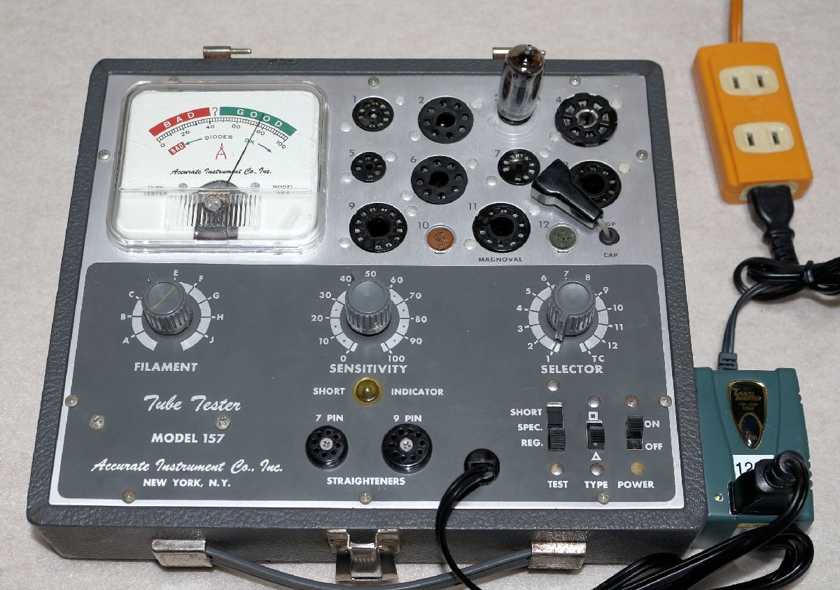 使って満足 使いやすい 真空管試験器 Accurate 157 昇圧アダプター付き ロシア球も計測可 a2_画像4