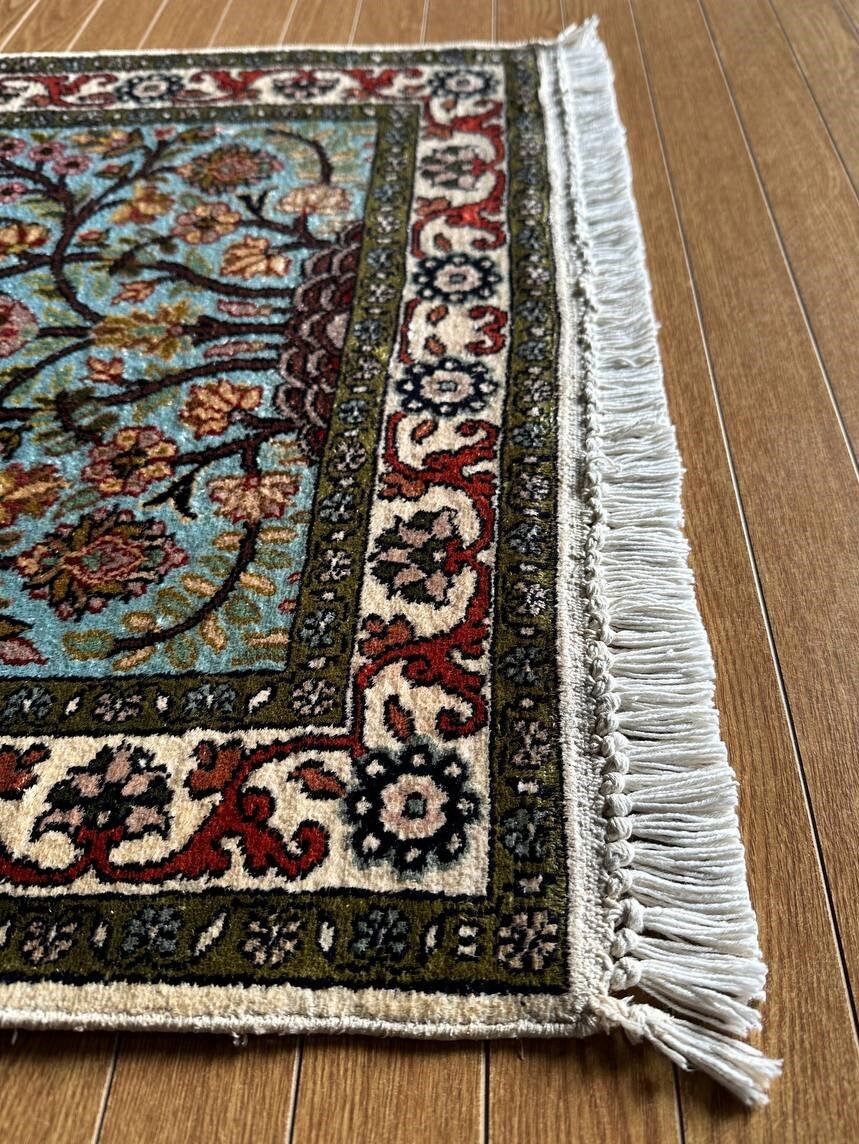 91×61】インド産絨毯・カーペット・ラグ・マット□3504-15 91×61】インド産絨毯・カーペット・ラグ・マット□3504-15