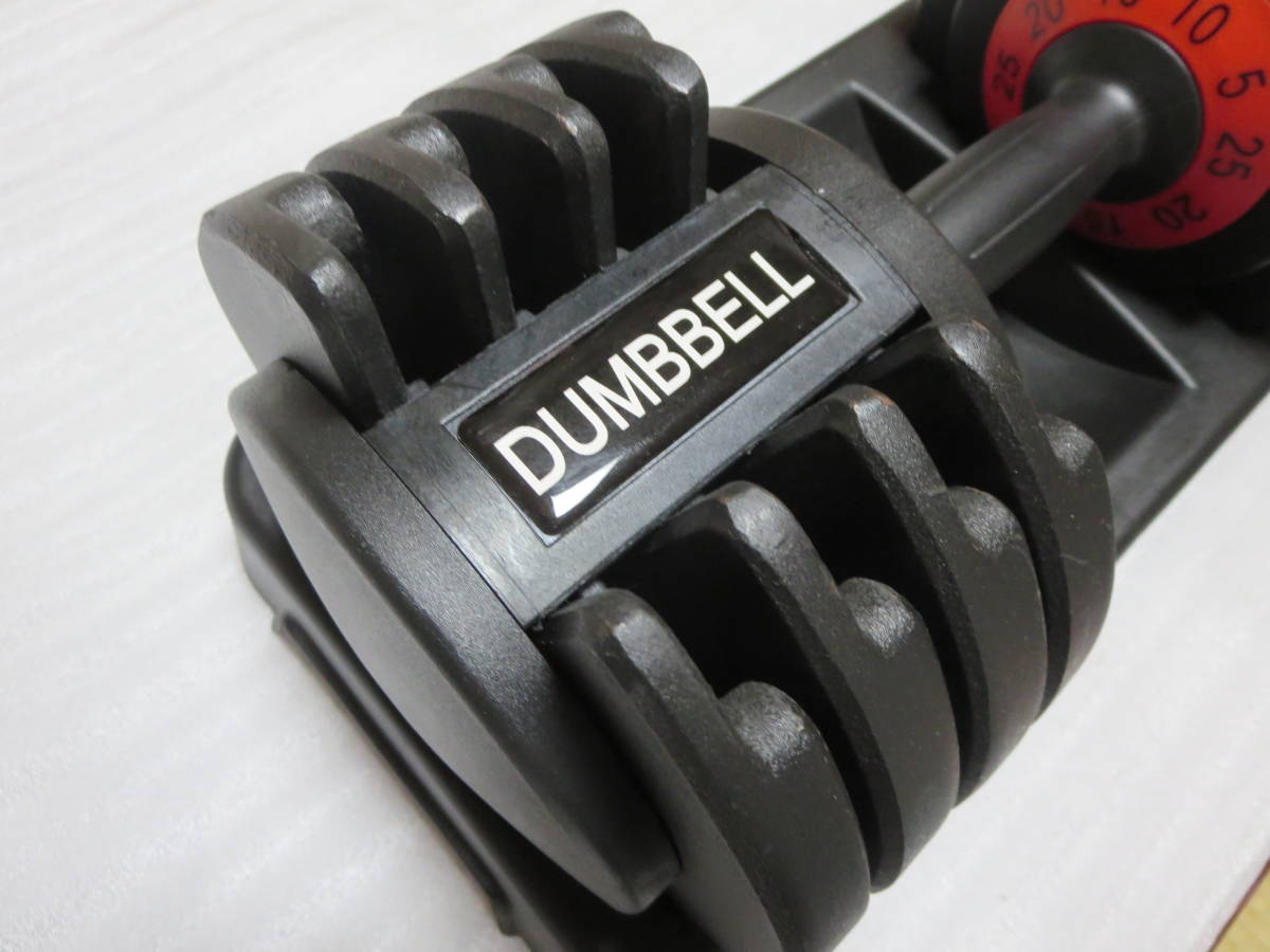 戰 ダンベル 可変式 25kg ×1個 ダイヤル 多段階重さ調節可能 DUMBELL 筋トレ ウェイト トレーニング フィットネス バーベルの画像7