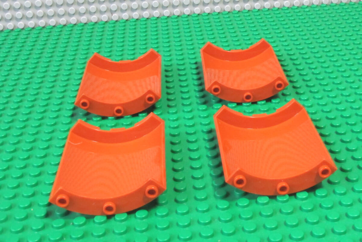 6K999-凸LEGO クォーターシリンダー（凸4x4x6）ダークオレンジ4個　%30562_画像2