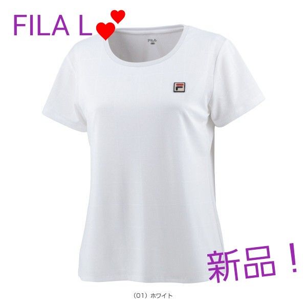 【要コメント】フィラ FILA テニスウェア レディース ゲームシャツ VL2618 01 L ホワイト