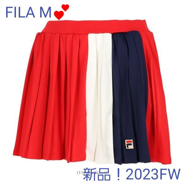 新品！フィラ/FILA レディーステニスウェア　スコート　VL2699 11 M　レッド、ネイビー、ホワイト