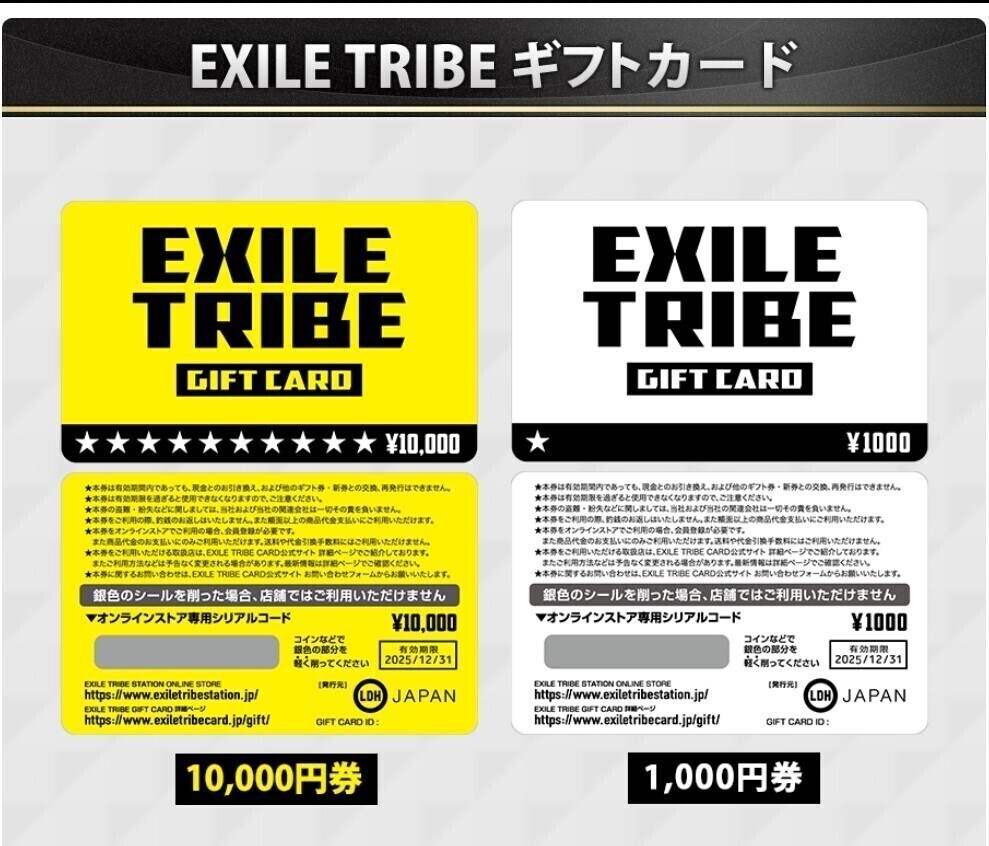 EXILE TRIBE GIFT CARD ギフトカード LDH 三代目 RAMPAGE 20000の画像2