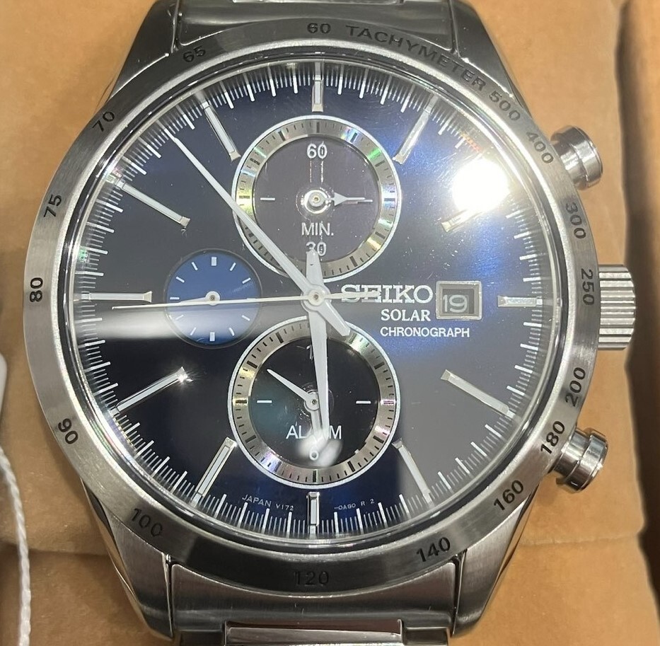 #11546【未使用保管】SEIKO セイコー SBPY115 ソーラー クロノグラフ 時計 腕時計 メンズ_画像2