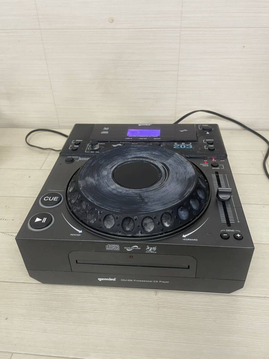 [ML10167-2]1円〜通電確認のみ！【gemini】CDJ-203 Professional CD Player の画像1