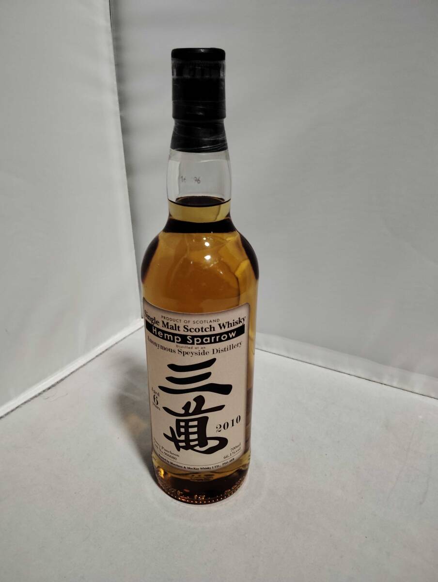 【1円～売り切り！】ウィスクイー/ヘンプスパロー 三萬 / 三万 6年 Aged 6 years 2010 66.1% 700ml 【新品・未使用・未開封品】 _画像1