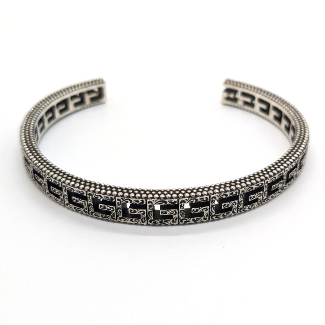 13566円 【良品】グッチ スクエアG アラベスク 18 シルバー925 13566円 【良品】グッチ スクエアG アラベスク 18 シルバー925