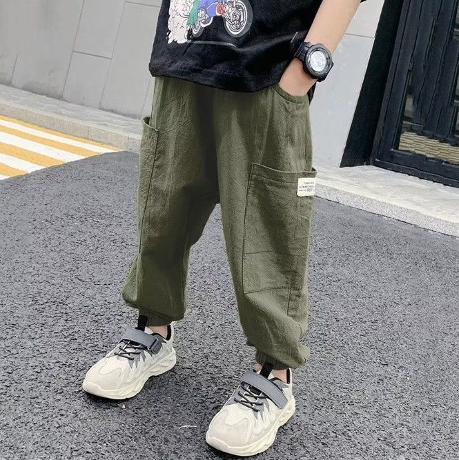 新品 カーゴパンツ キッズ 150 韓国 ダンス ヒップホップ 子供服 カーキ