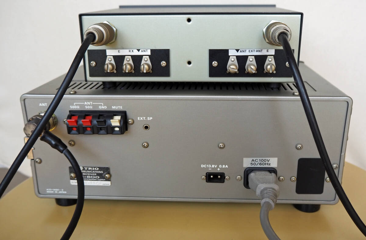 TRIO トリオ 通信機型 ＢＣＬ受信機 Ｒー６００+MIZUHO スカイカップラー KX-3+同軸避雷器_画像2