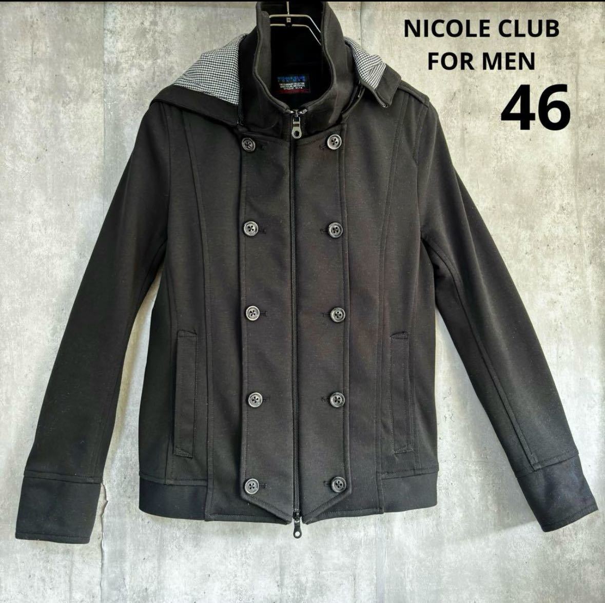 ニコル　NICOLE CLUB FOR MEN ブルゾン　サイズ46 黒_画像1