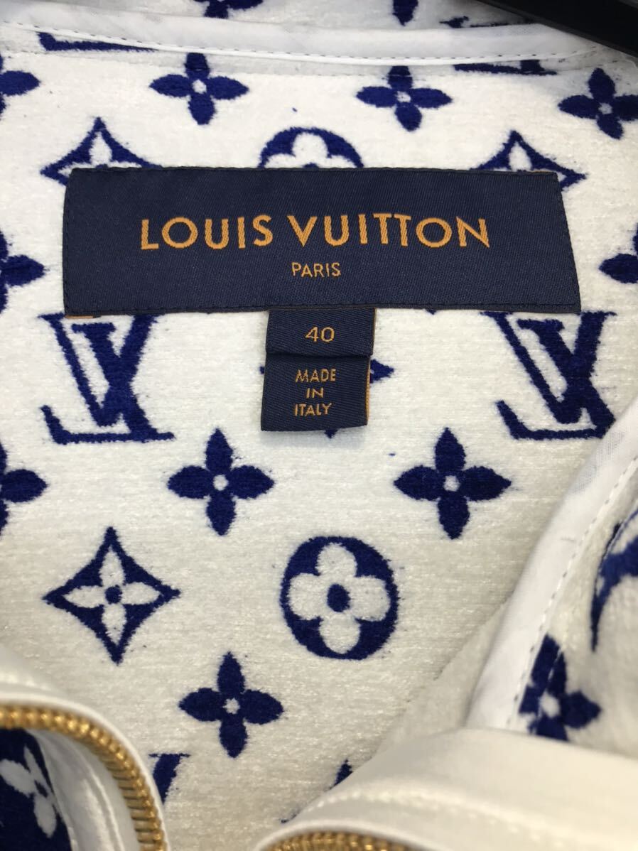 極美品★LOUIS VUITTON ルイヴィトン★22AW RW222W O94 FNJA38 LVマッチ モノグラムタウアリング ベルベットジップアップパーカー_画像4