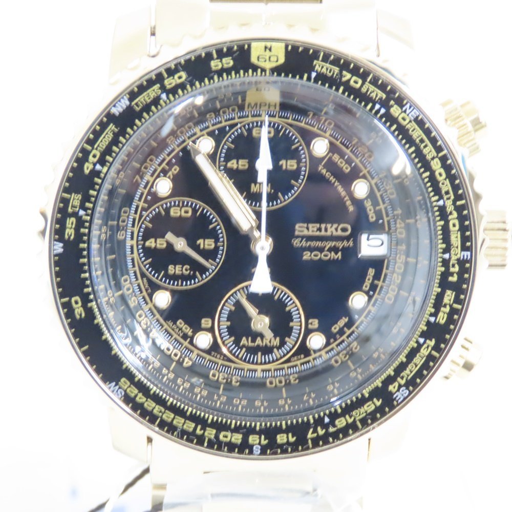 Ts517011 セイコー 腕時計 SNA414PC　7162-0EB0 SS 黒文字盤 メンズ SEIKO 未使用_画像3