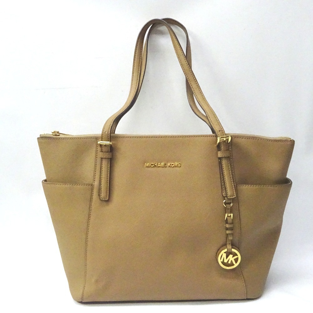 FtTh543401 マイケルコース トートバッグ ベージュ レディース Michael Kors 中古_画像1