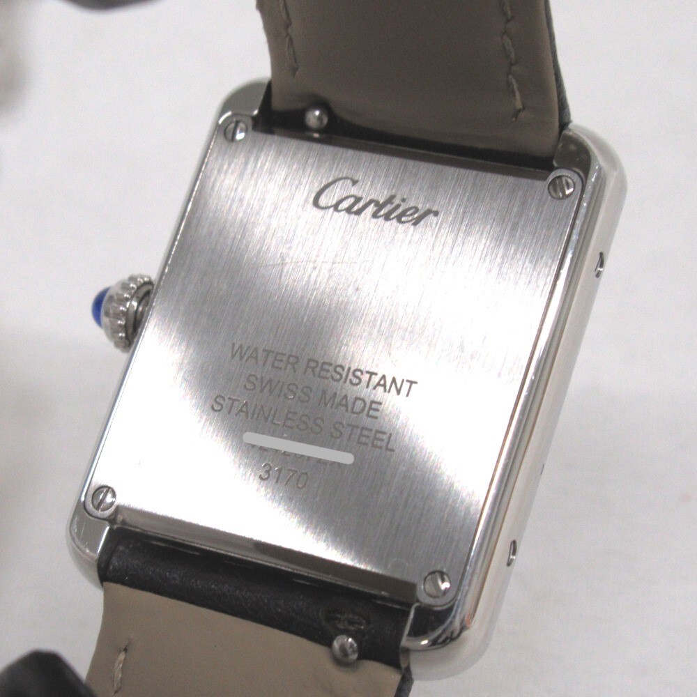 KR54991 カルティエ 腕時計 クォーツ タンクソロ SM 2針 3170 白系文字盤 レディース CARTIER 中古_画像4