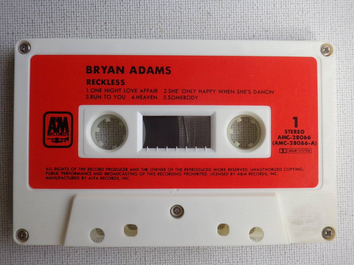 ◆カセット◆ブライアン・アダムス　レックレス　歌詞カード付　中古カセットテープ多数出品中！_画像6