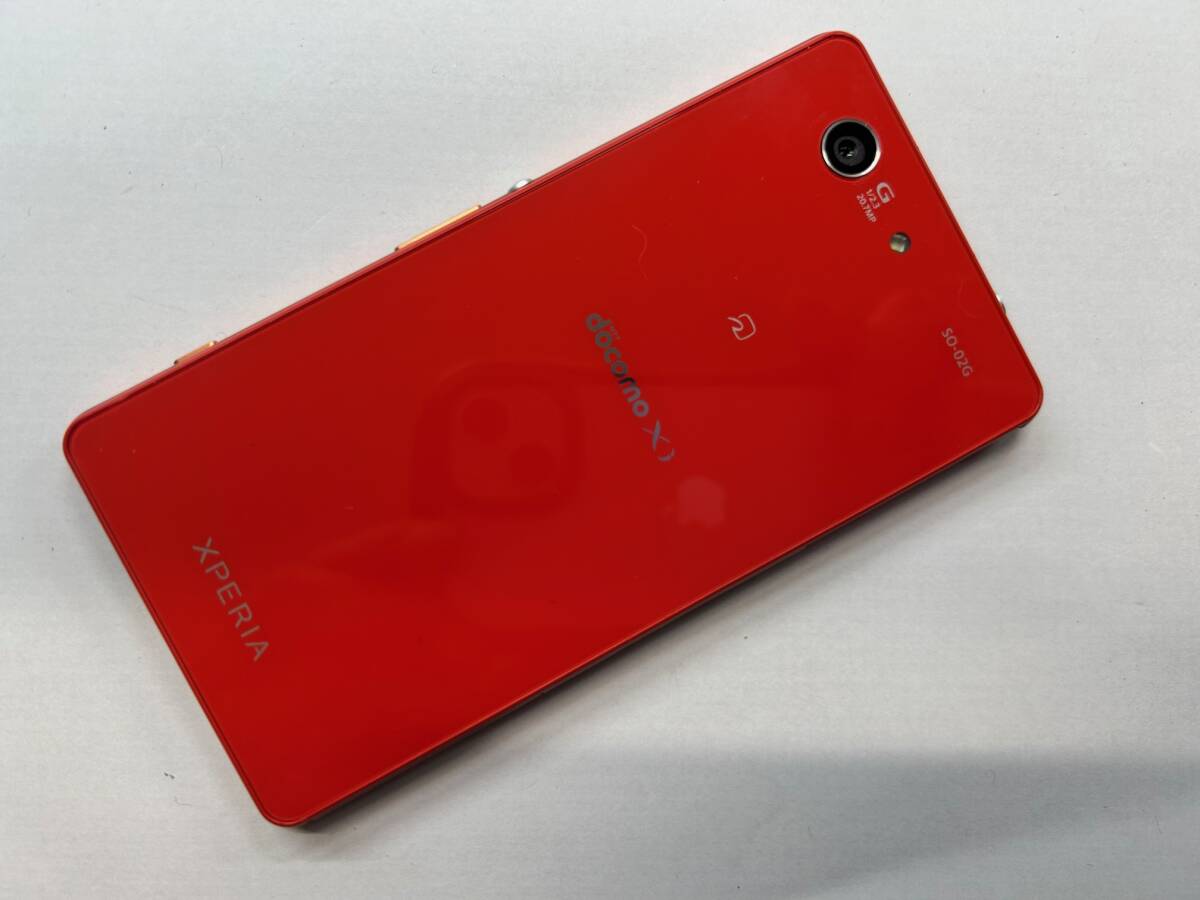 docomo SONY Xperia Z3 Compact SO-02G オレンジ ジャンク品（初期化済）2 _画像3