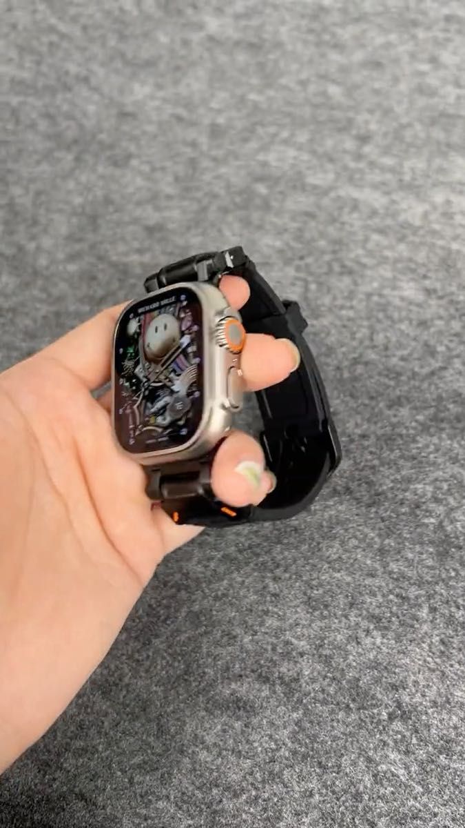 Apple watch アップルウォッチ バンド ベルト シリコーン　高品質316L ステンレス　メカデザイン