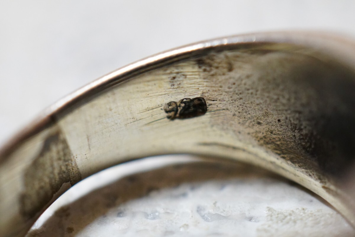 1247 海外製 マーカサイト リング 指輪 ヴィンテージ アクセサリー SILVER 925刻印 アンティーク マルカジット 装飾品_画像5