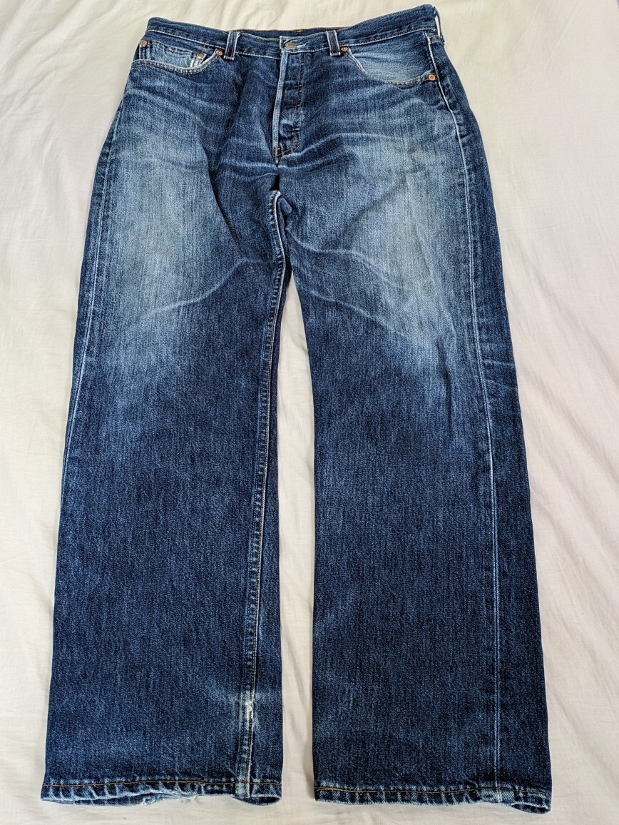 雰囲気系 Levi's リーバイス 501 USA製 1998年製造 ボタン裏刻印553 W34 デニムパンツ ジーンズ 即決_画像1