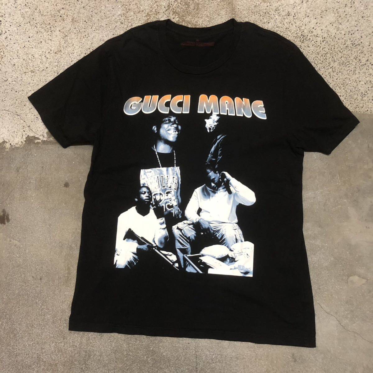 MARINO MORWOOD GUCCI MANE TEE 2016 マリノモアウッド グッチ・メイン フォト グラフィック プリント Tシャツ size XL_画像1